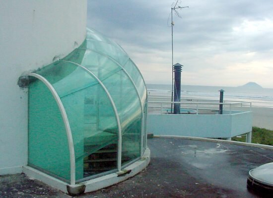 cobertura de escada tipo abobora